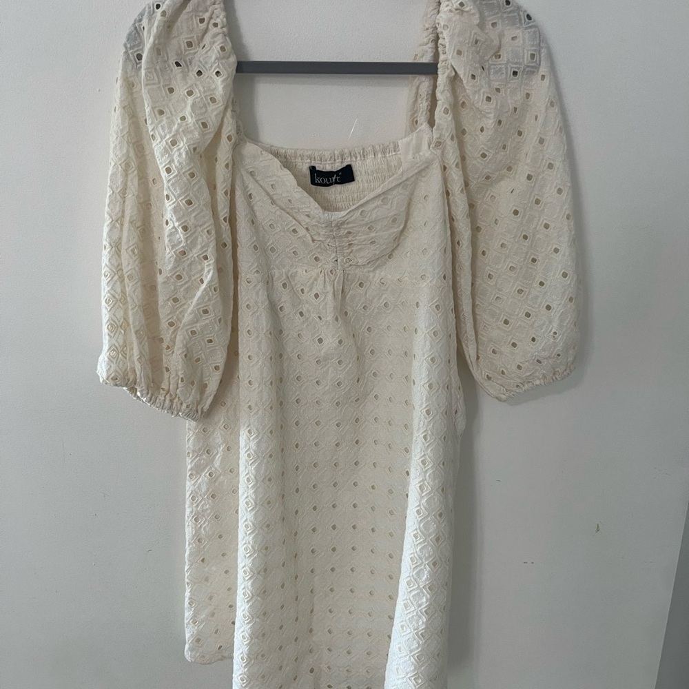 NWOT EYELET MINI DRESS